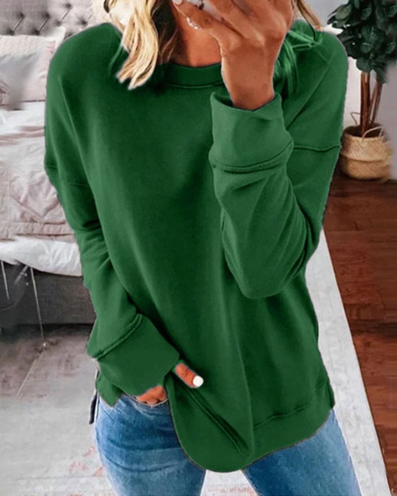 Classic relaxed-fit sweatshirt in green