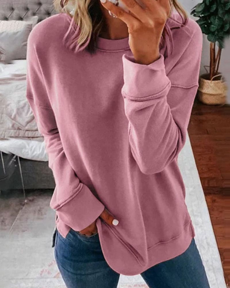 Classic relaxed-fit sweatshirt in pink