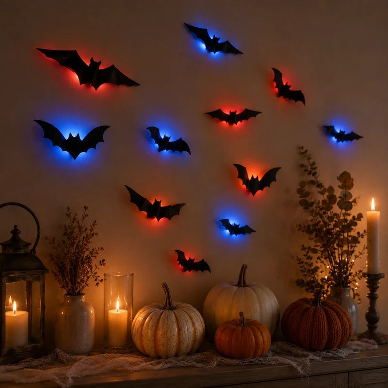 Foldable 3D Bat Swarm Wall Decor
