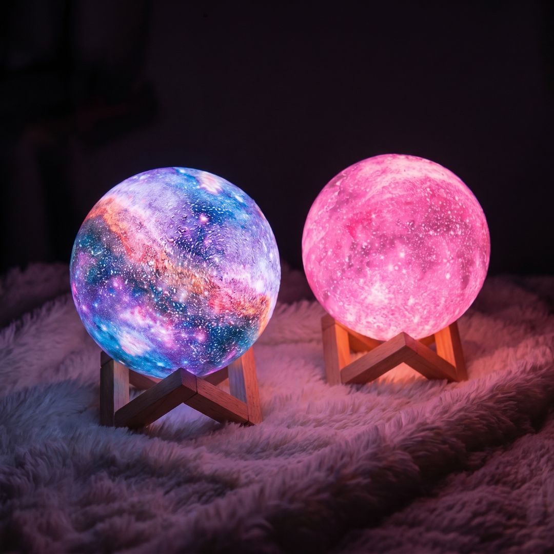 Galaxy Colorful 3d Printing Moon Lamp