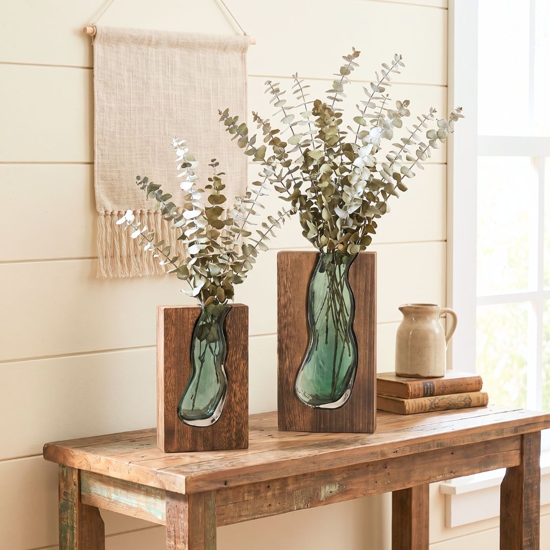 Nordic Wood Edge Vase