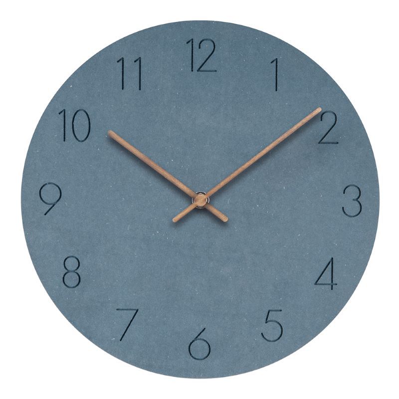 Minimalist Norwegian Silent Wall Clock, 29cm Scandinavian Wood Design