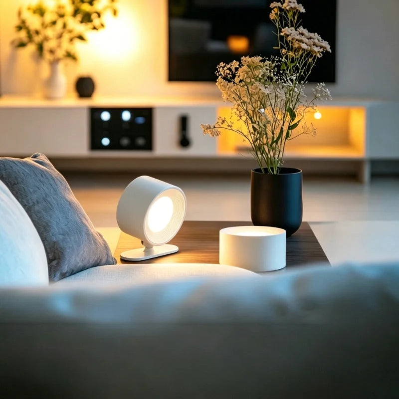 Cordless Rotating LED Wall Lamp