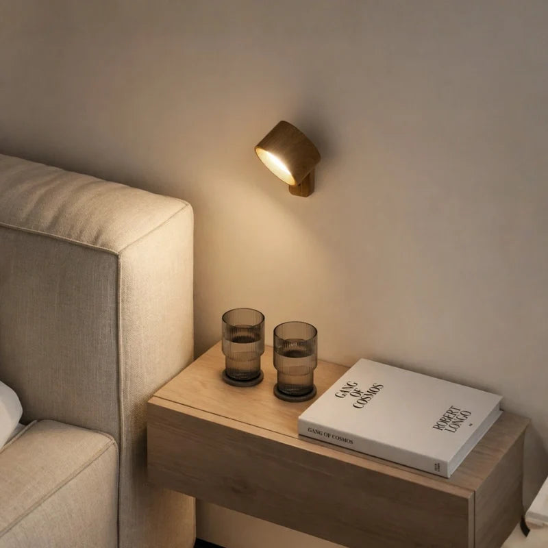 Cordless Rotating LED Wall Lamp