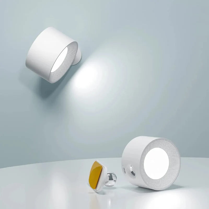 Cordless Rotating LED Wall Lamp