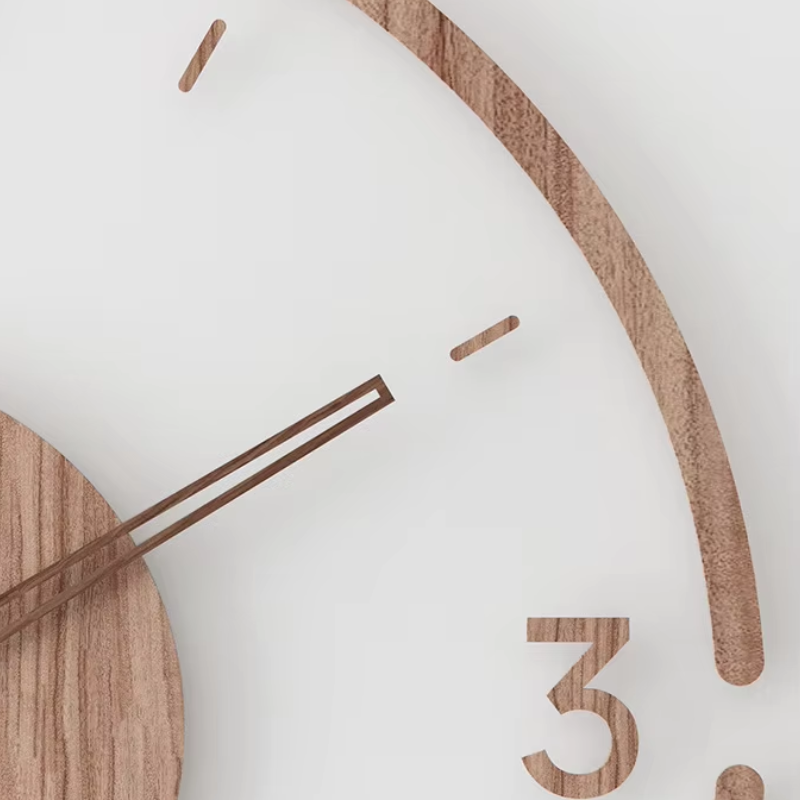 Simple and Elegant Solid Wood Wall Clock