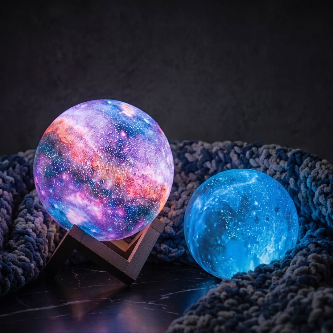 Galaxy Colorful 3d Printing Moon Lamp