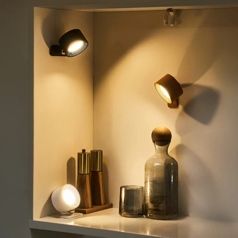 Cordless Rotating LED Wall Lamp
