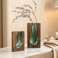 Nordic Wood Edge Vase