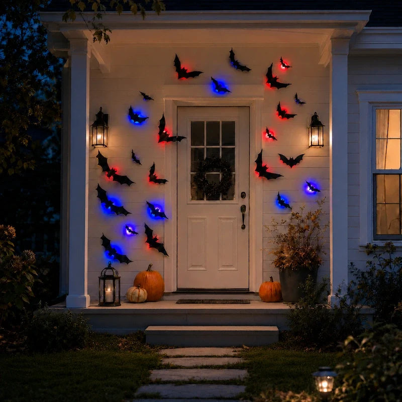 Foldable 3D Bat Swarm Wall Decor
