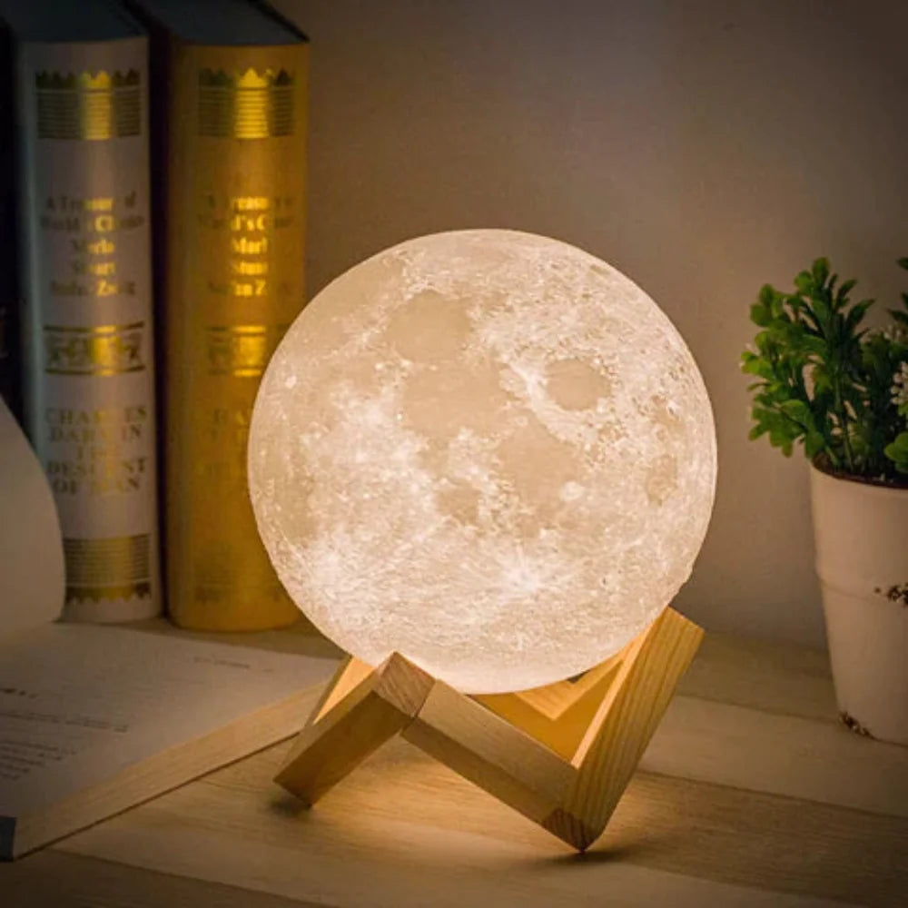 3D Touch-Control Moon Lamp