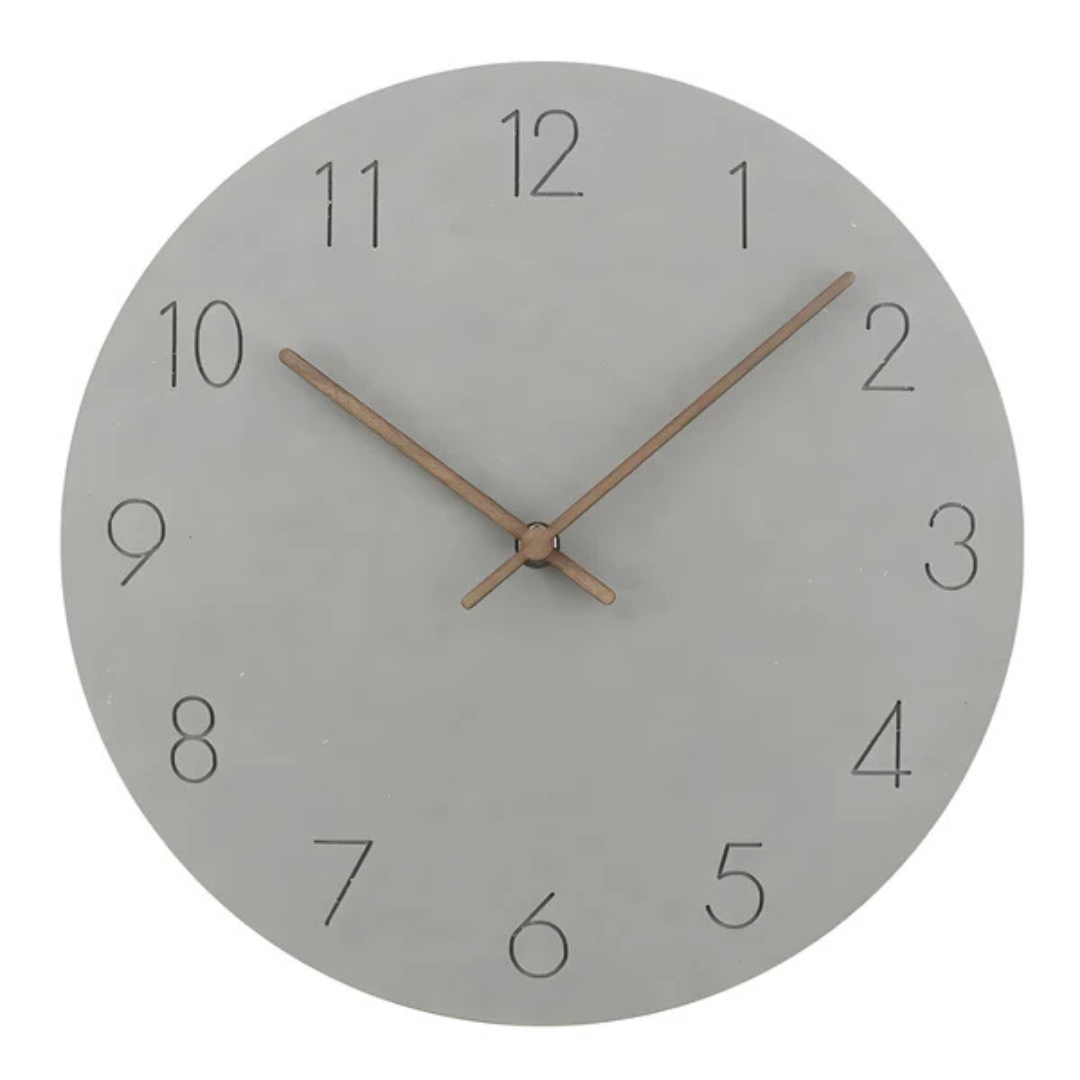 Nork Minimalist Wall Clock, Modern Wood Design