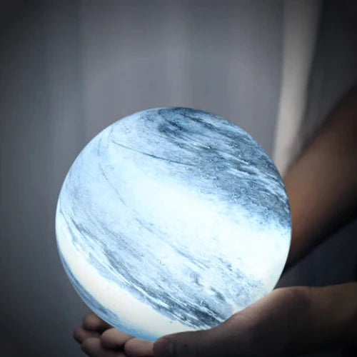 Multi Color Glass Sphere Moon Lamp