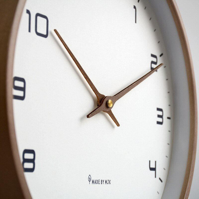 Nordic Minimalist Wooden Wall Clock Silent Scandinavian Design