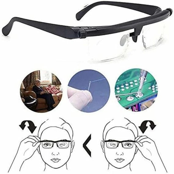 Adjustable-Focus Dial Reading Glasses