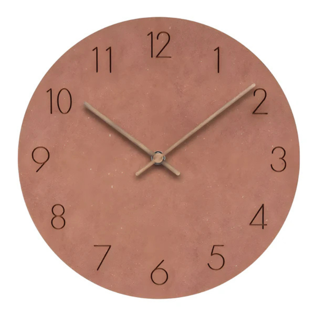 Nork Minimalist Wall Clock, Modern Wood Design