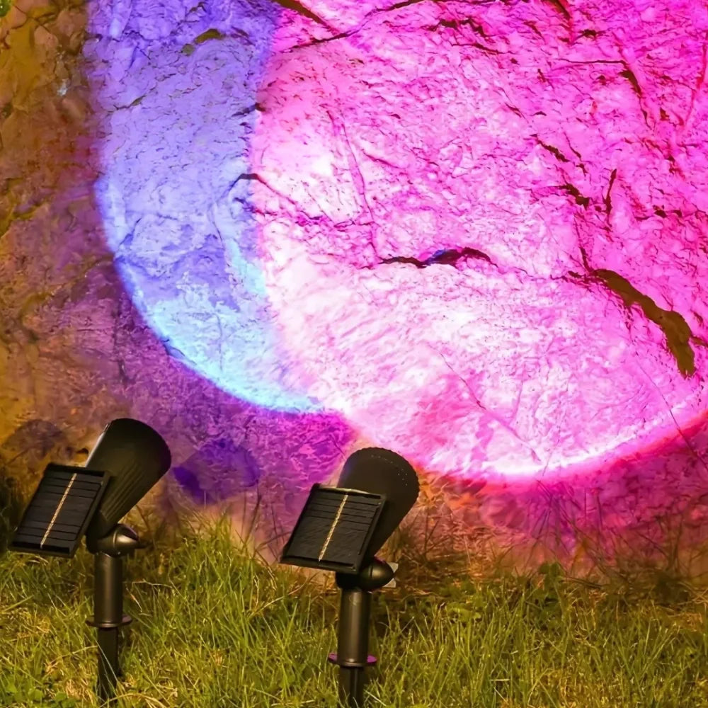 Solar-Powered Color Changing Garden Spotlight