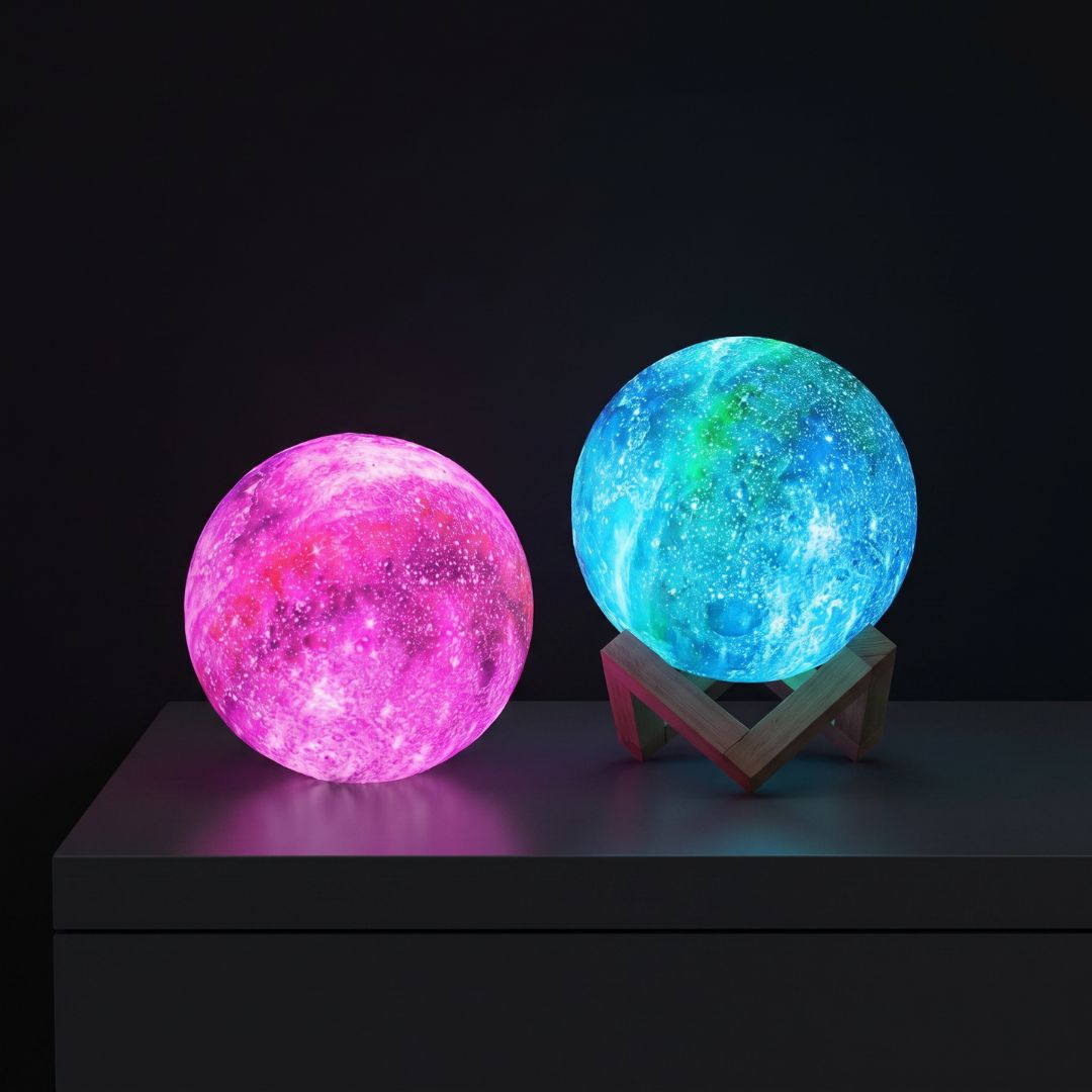 Galaxy Colorful 3d Printing Moon Lamp