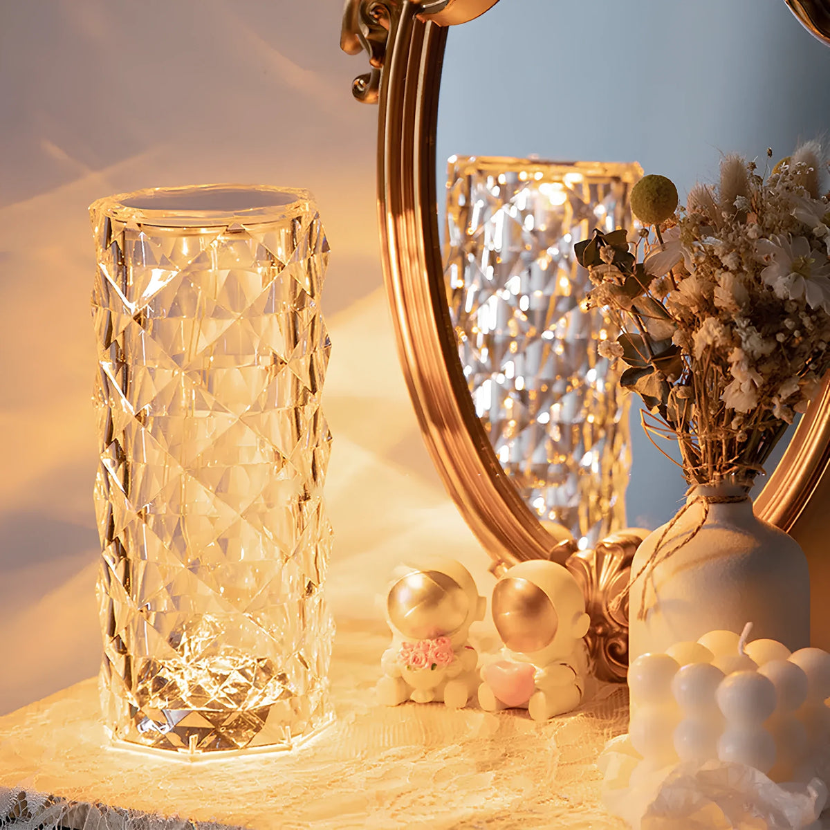 Touch-Control Crystal LED Table Lamp