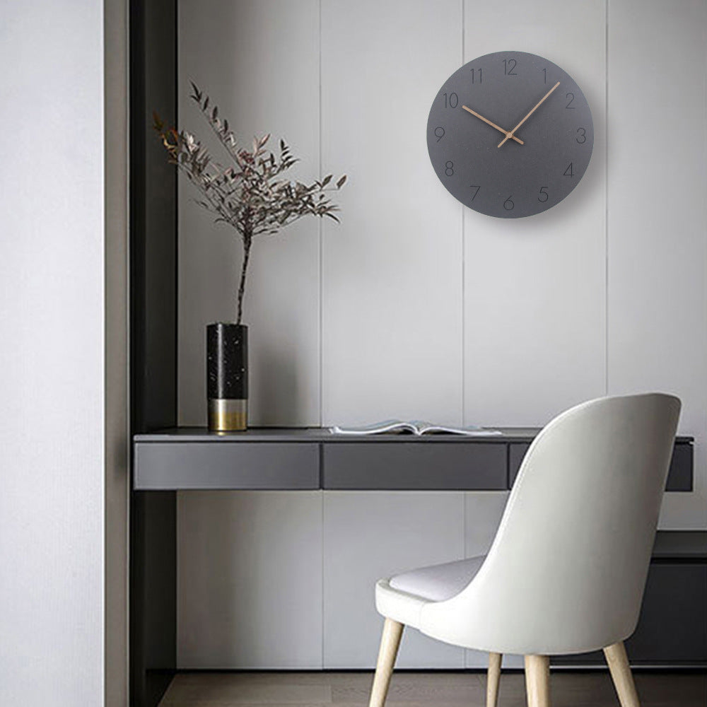 Minimalist Norwegian Silent Wall Clock, 29cm Scandinavian Wood Design