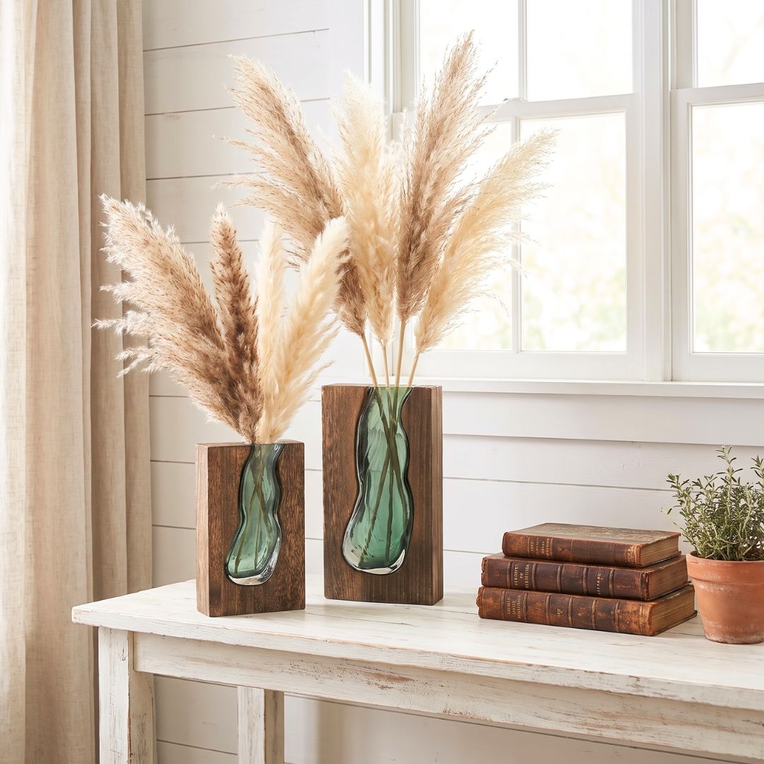 Nordic Wood Edge Vase