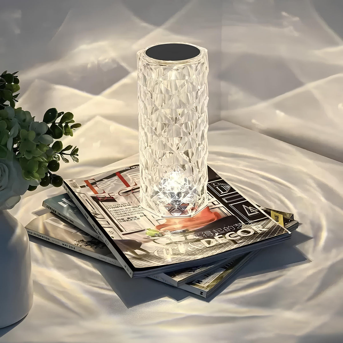 Touch-Control Crystal LED Table Lamp