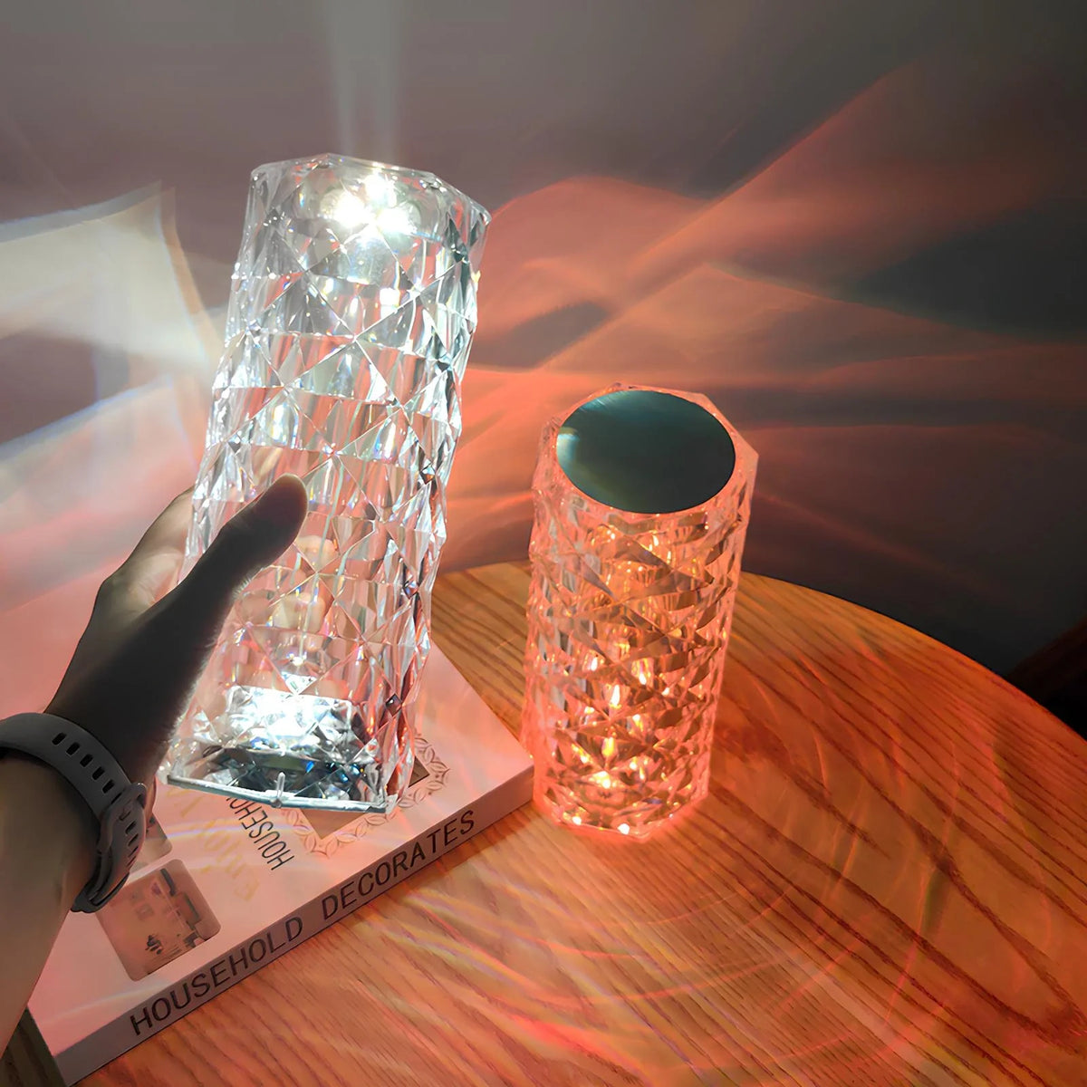 Touch-Control Crystal LED Table Lamp