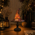 Stained-Glass Witch Hat Table Lamp