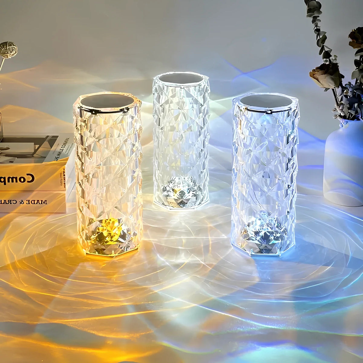 Touch-Control Crystal LED Table Lamp