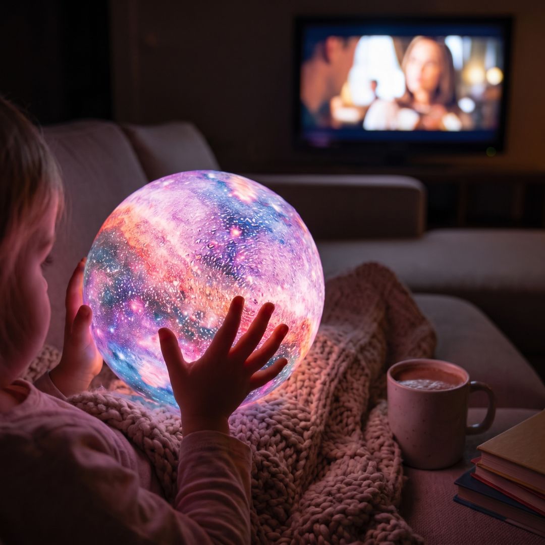 Galaxy Colorful 3d Printing Moon Lamp