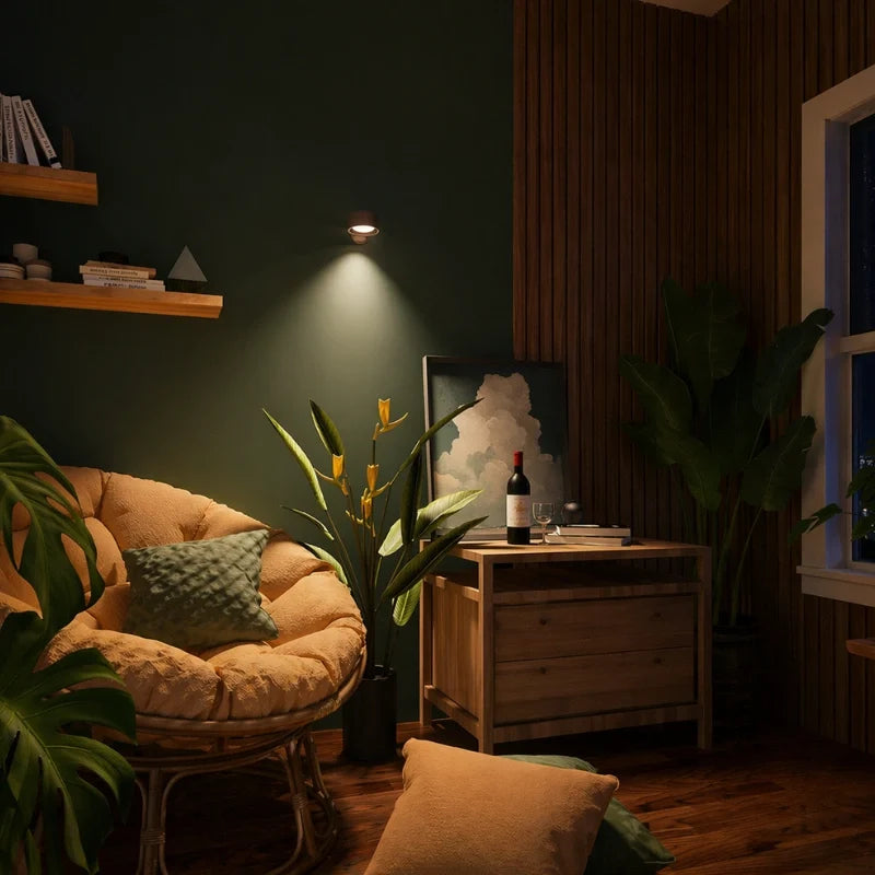 Cordless Rotating LED Wall Lamp
