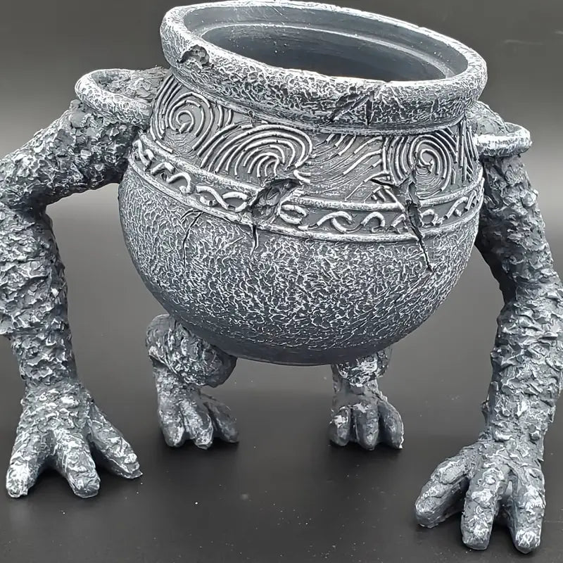 Fantasy Warrior Fist Armor Resin Planter Pot