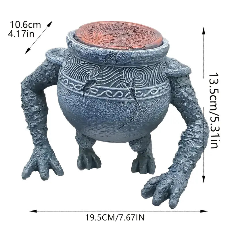 Fantasy Warrior Fist Armor Resin Planter Pot