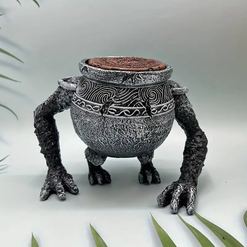 Fantasy Warrior Fist Armor Resin Planter Pot