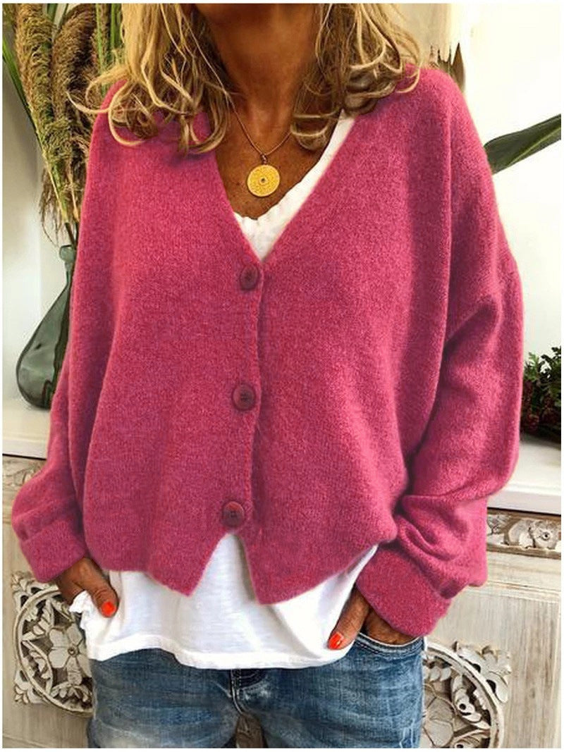 Everyday v-neck cardigan in pink