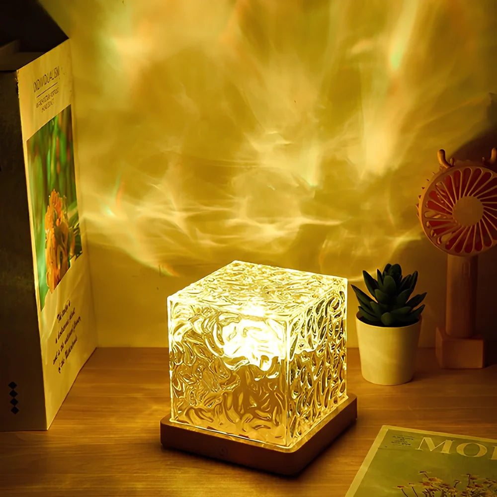 Northern Lights Prism-Effect LED Cube Lamp