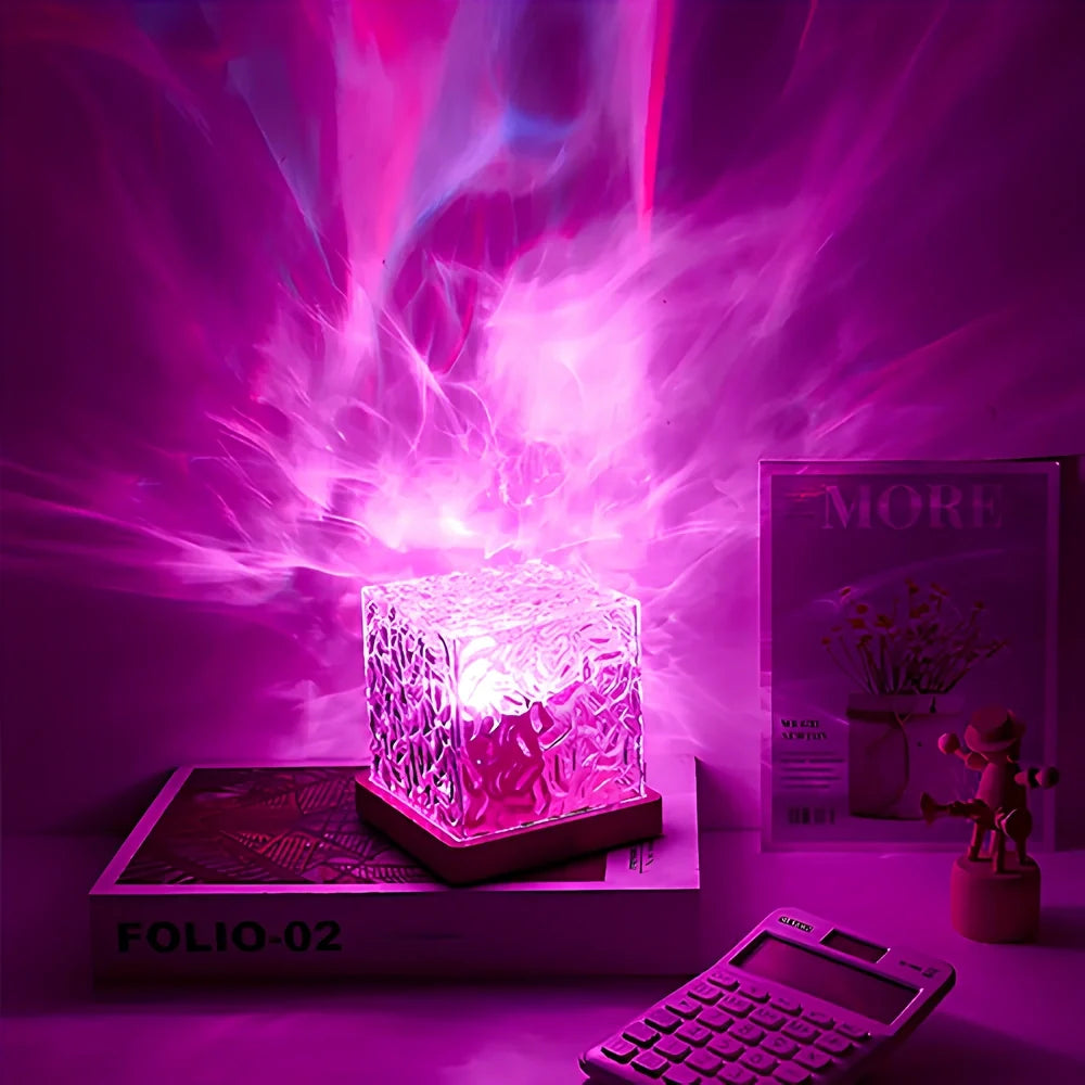 Northern Lights Prism-Effect LED Cube Lamp