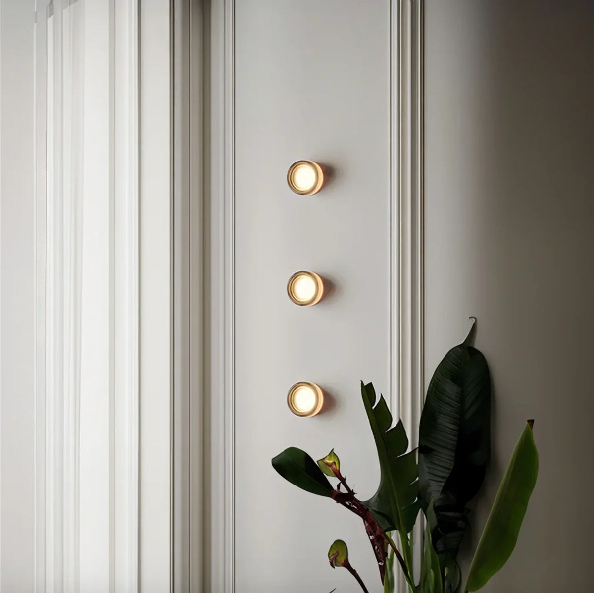 Neutral Dimmable Sculpted Shade Wall Lamp