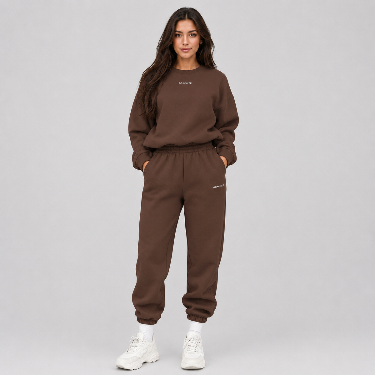 WOMEN'S DROPPED SHOULDER TRACKSUIT SET
