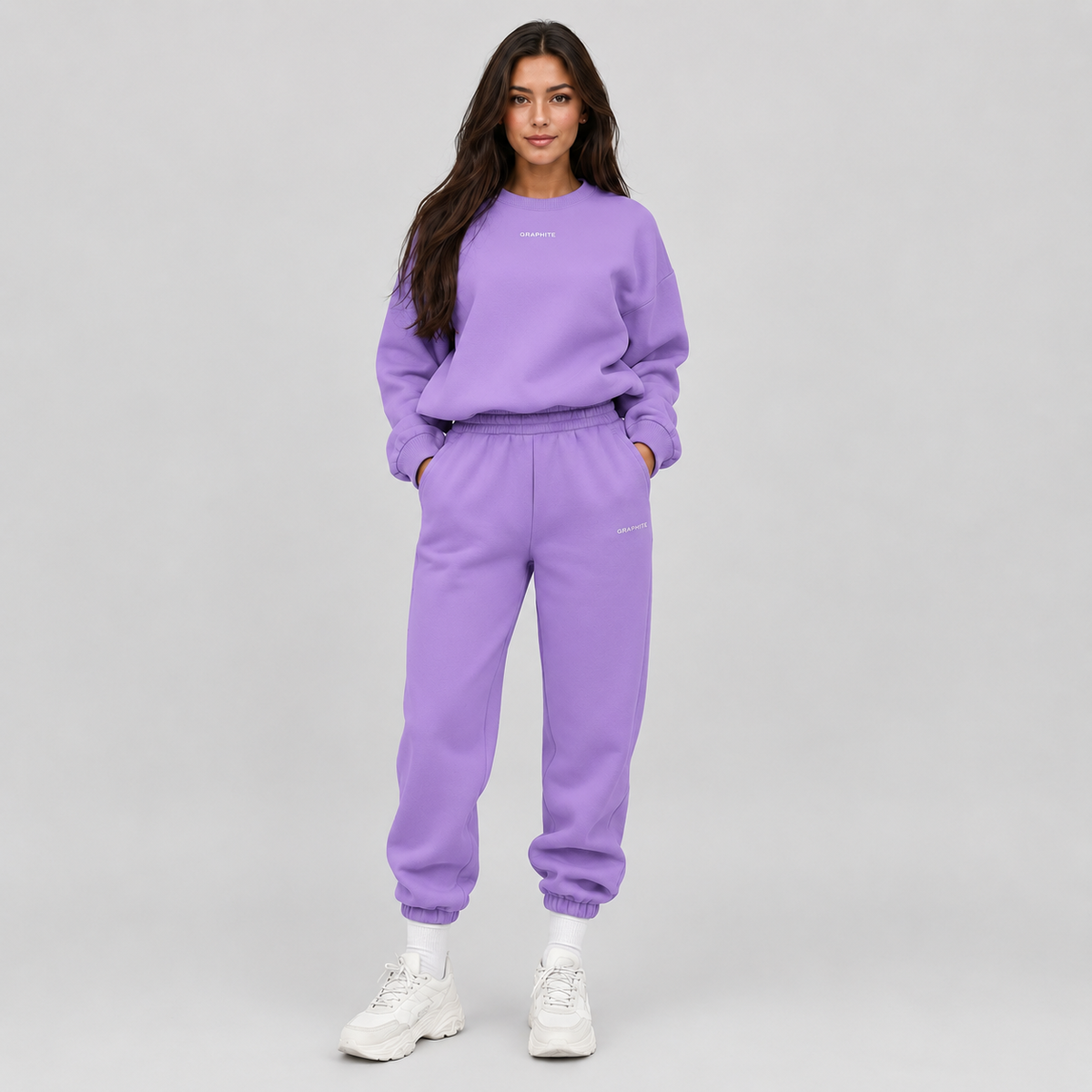 WOMEN'S DROPPED SHOULDER TRACKSUIT SET