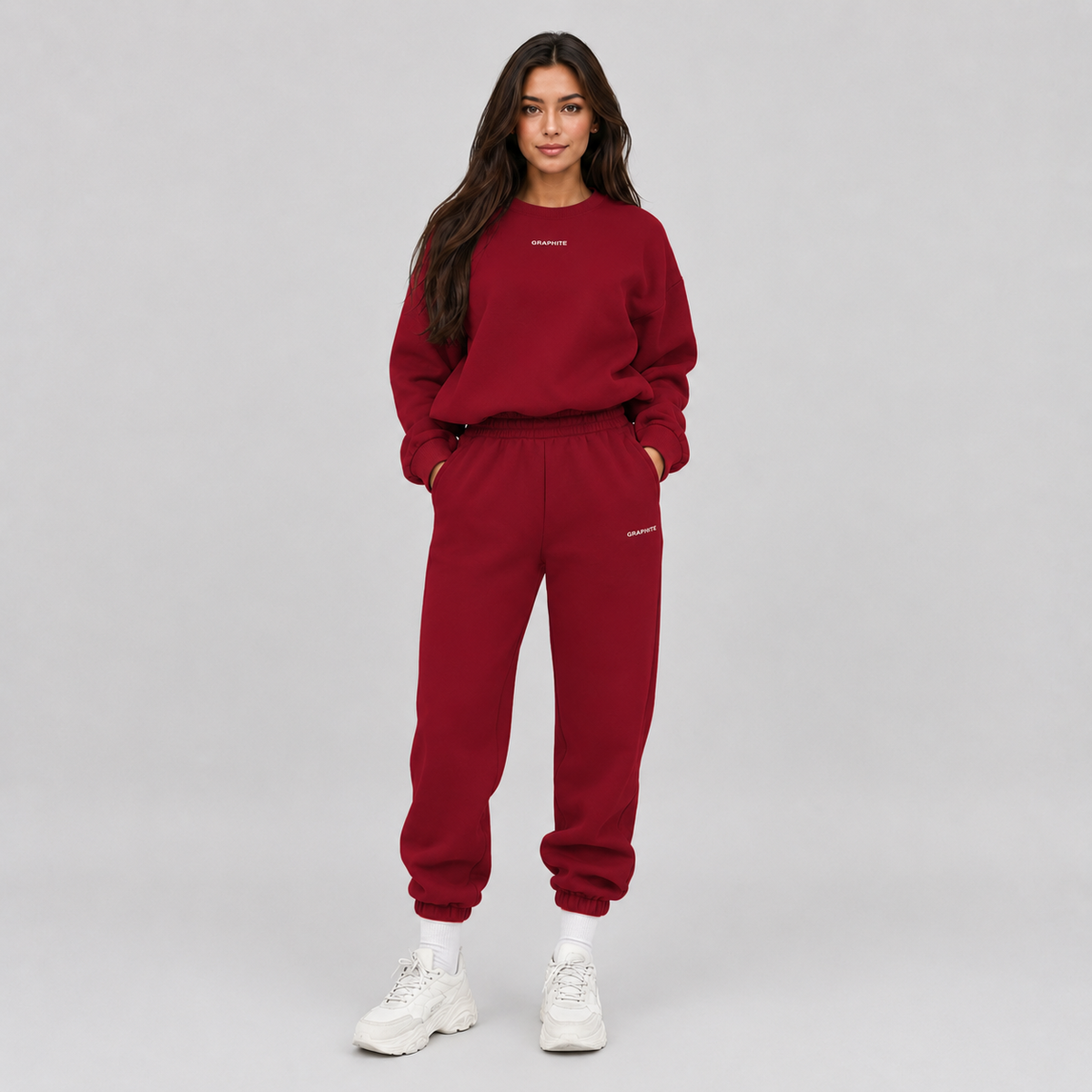 WOMEN'S DROPPED SHOULDER TRACKSUIT SET
