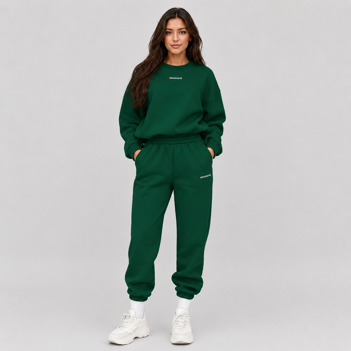WOMEN'S DROPPED SHOULDER TRACKSUIT SET