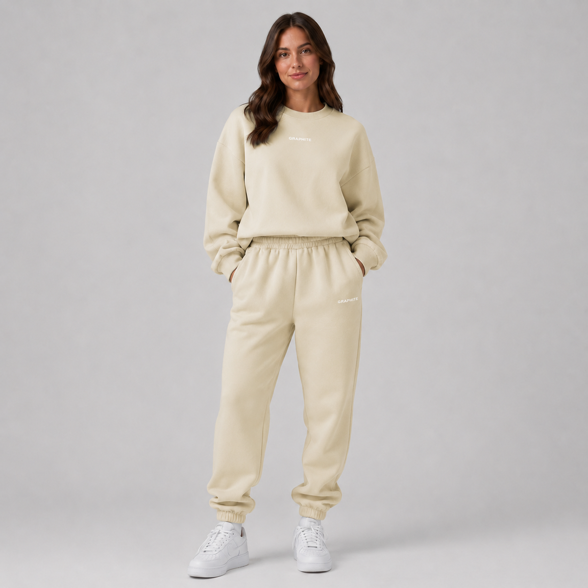 WOMEN'S DROPPED SHOULDER TRACKSUIT SET