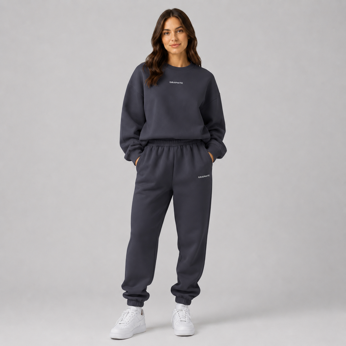 WOMEN'S DROPPED SHOULDER TRACKSUIT SET