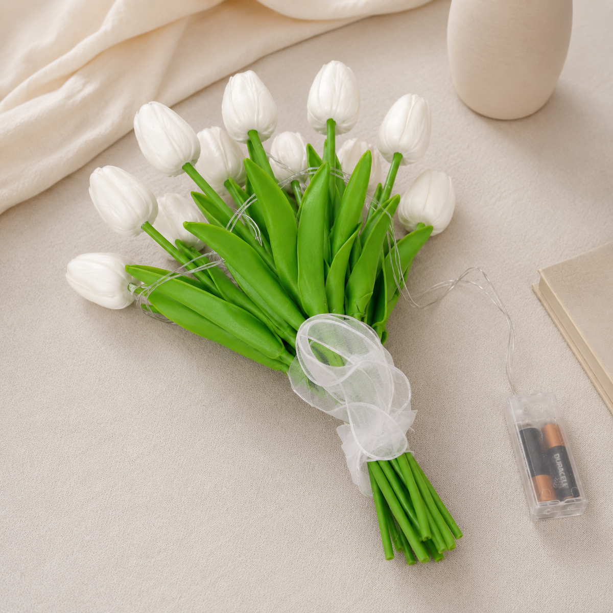 Light-Up Artificial Tulip Bouquet Lamp