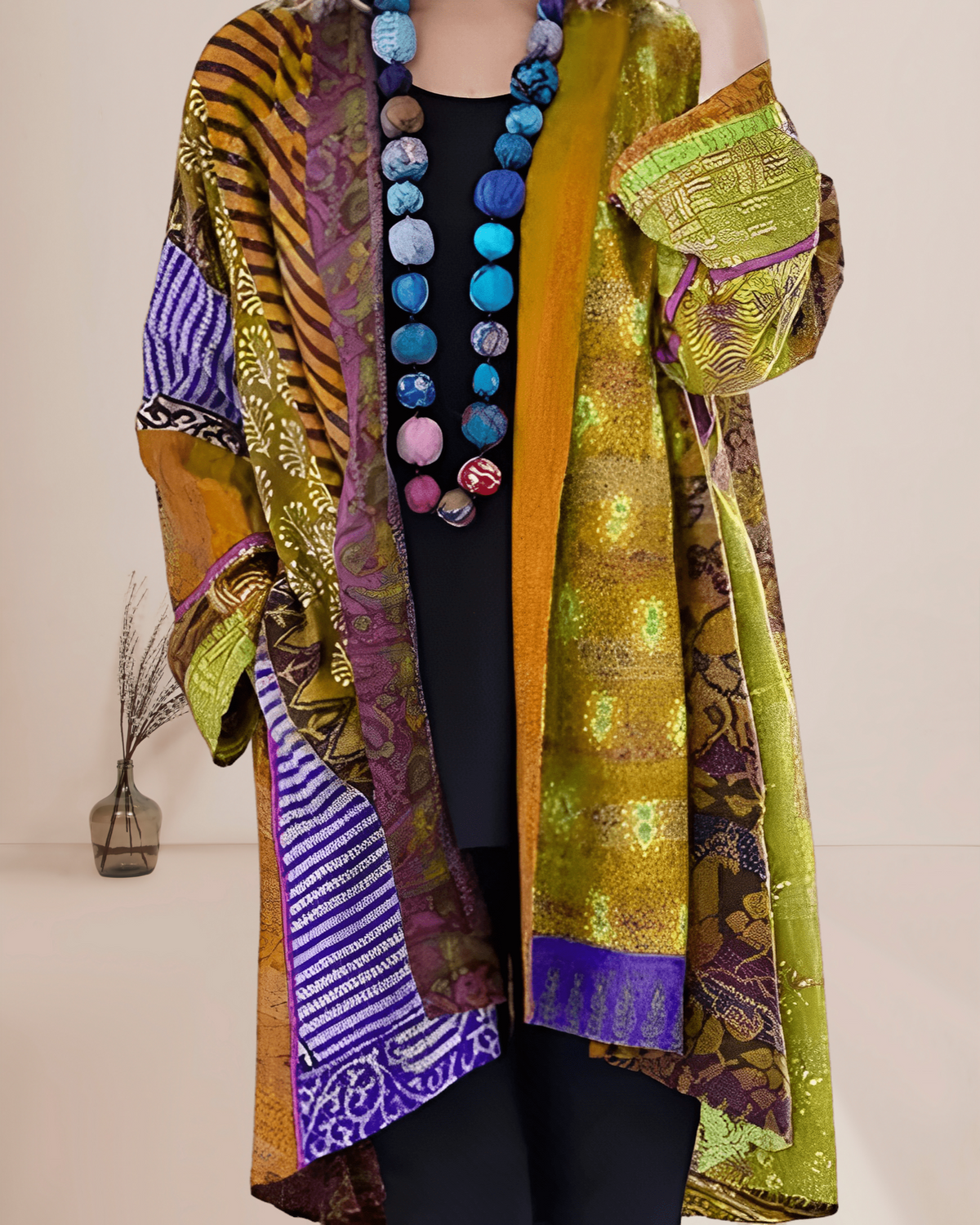 Shawl collar longline cardigan in yellow