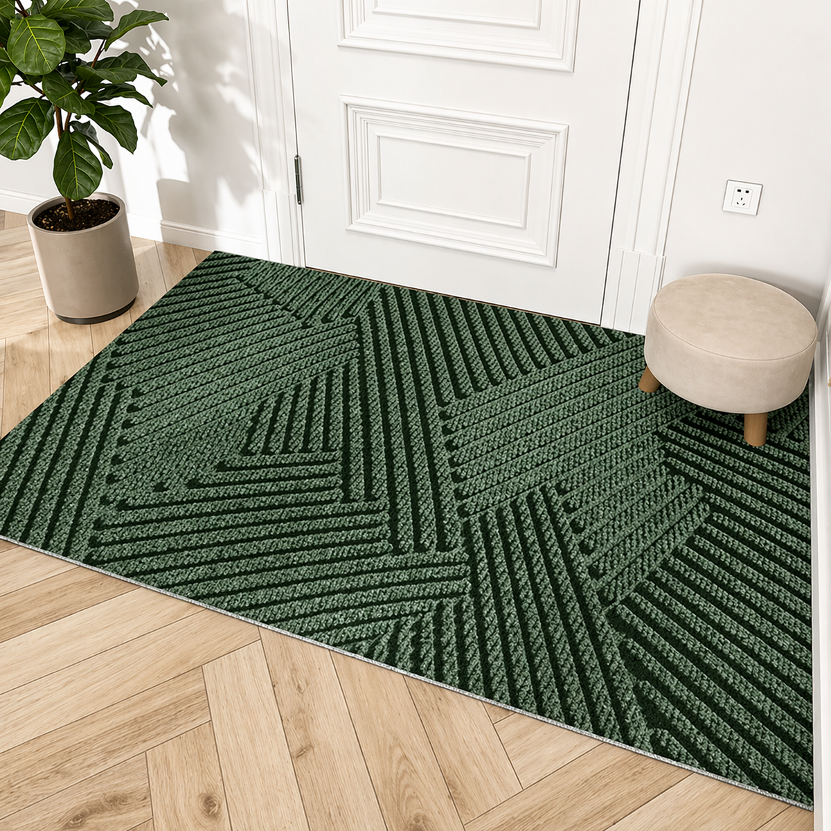 Durable Non-Slip Door Mat, Modern Dirt-Resistant Entry Mat
