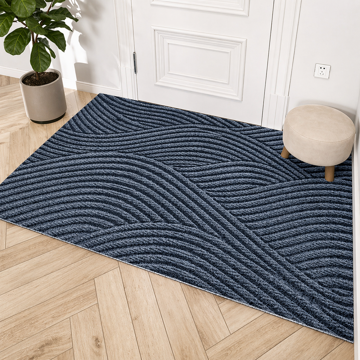 Durable Non-Slip Door Mat, Modern Dirt-Resistant Entry Mat