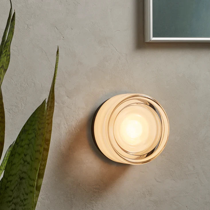 Neutral Dimmable Sculpted Shade Wall Lamp