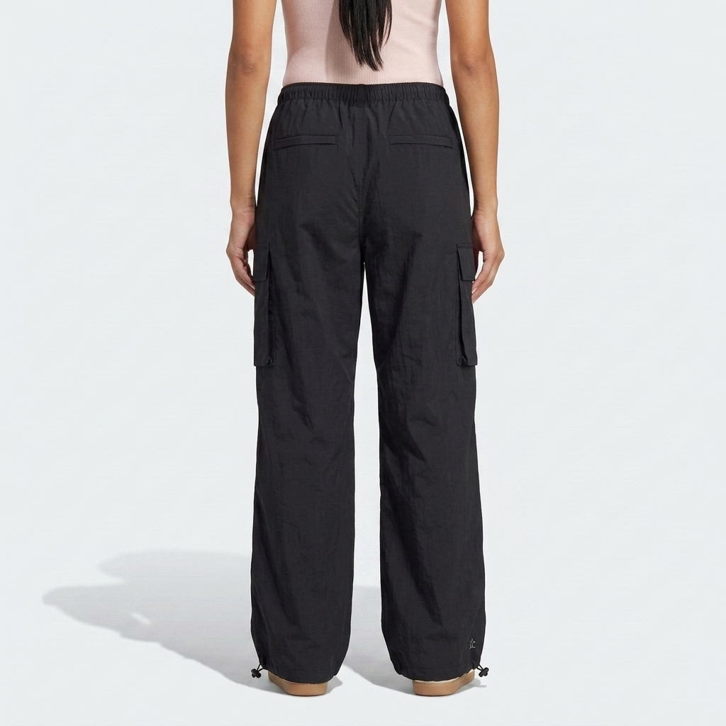 Essential Black Parachute Cargo Pants